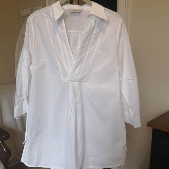3/$20 Woolworths white cotton top - Picture 3 of 14